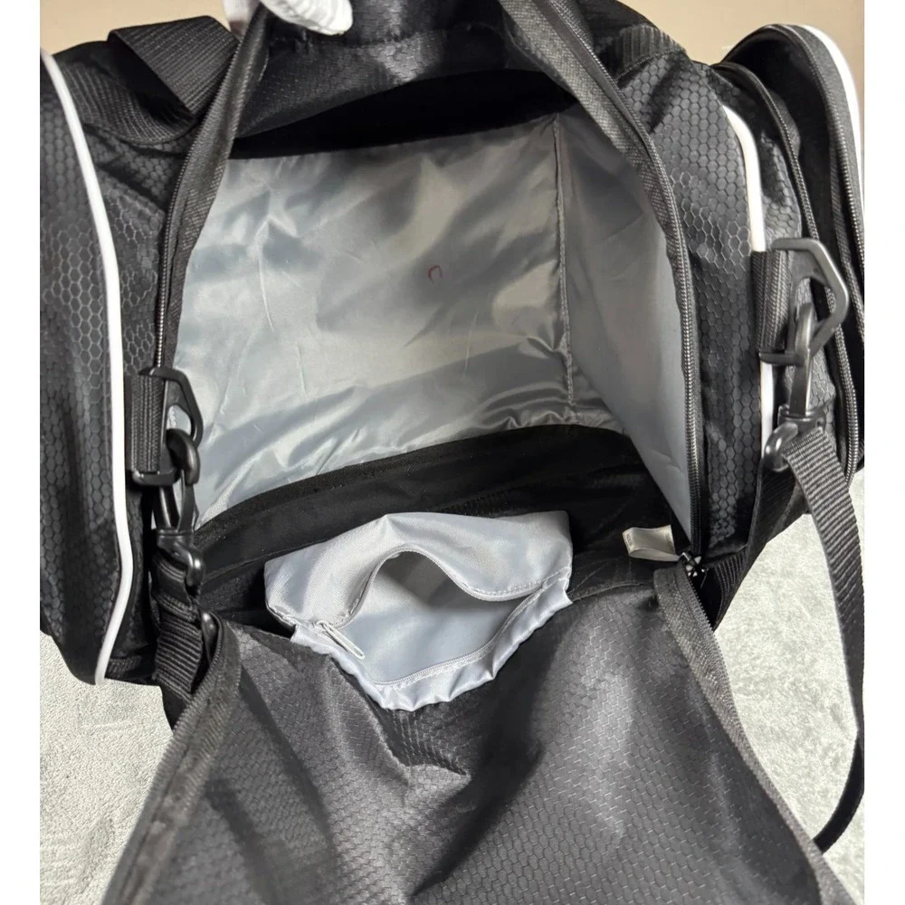 Adidas Defender Medium Duffle Bag Black White One Size 104384-A No Strap